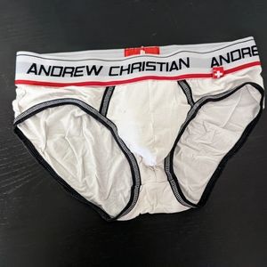 Andrew Christian white briefs